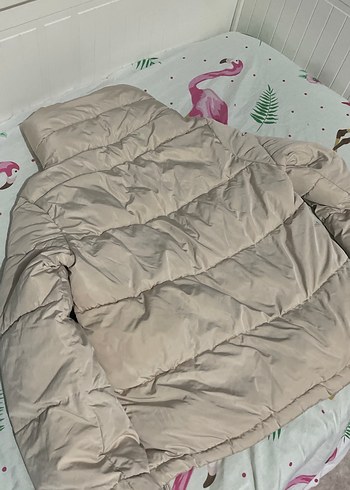 Bej Kadın Midi Kışlık Mont - Görsel 3