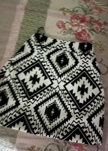 Desenli Bohem Midi Mini Etek - Görsel 2