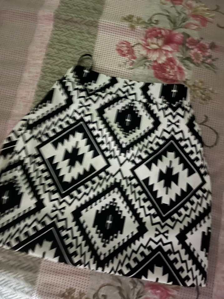 Desenli Bohem Midi Mini Etek - Görsel 2