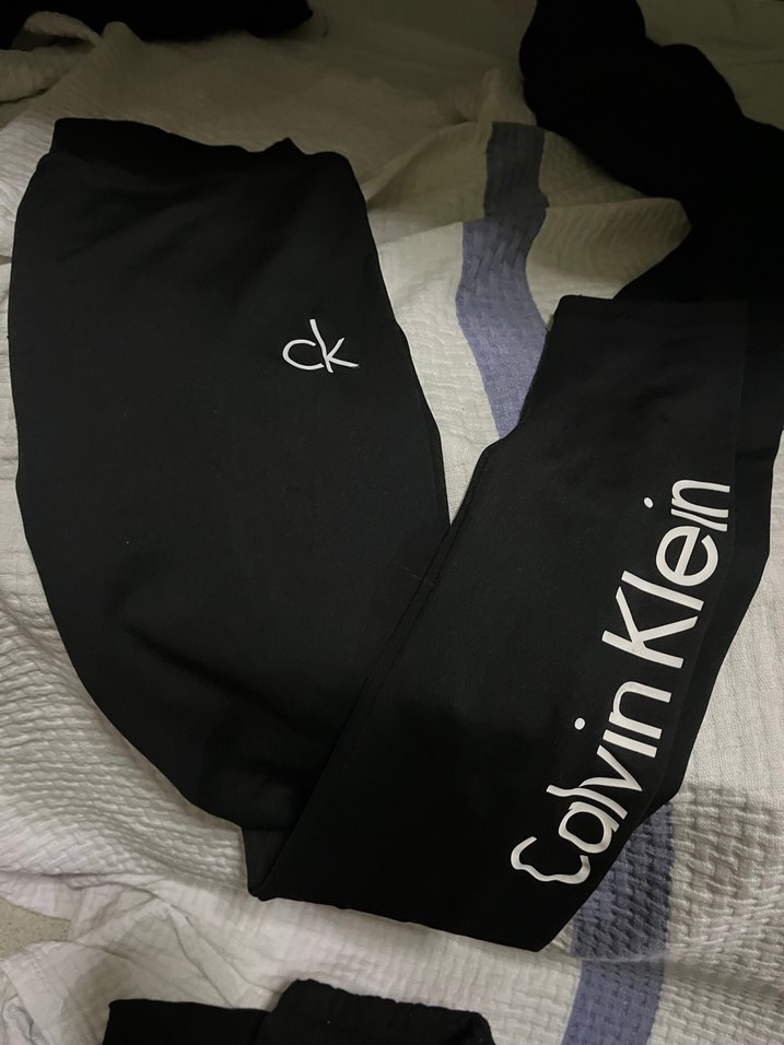 Calvin Klein Siyah Baskılı Kadın Tayt - Görsel 2