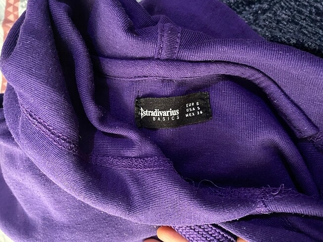 s Beden stradivarius mor crop sweatshirt