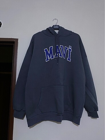 mavi polarlı sweatshirt