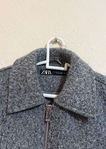 Gri Fermuarlı Kadın Kısa Mont - Görsel 3