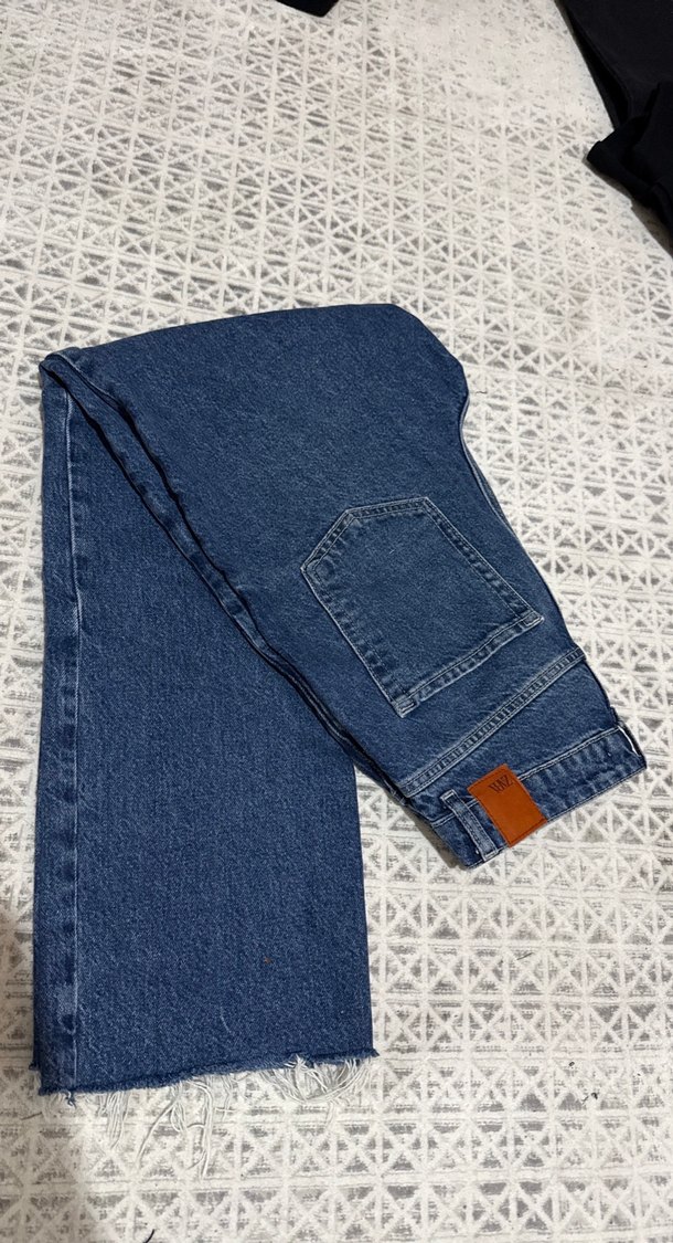 Kadın Lacivert Straight Jean - Görsel 3