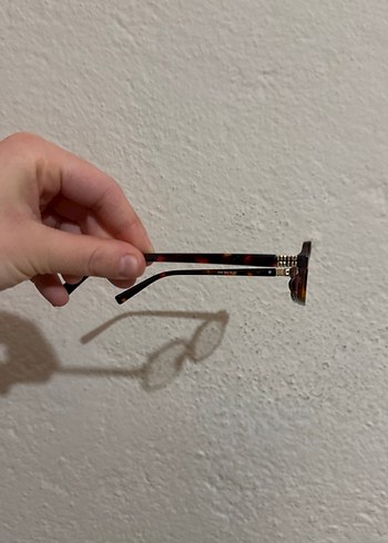 Şeffaf Kahverengi Minimalist Kadın Gözlüğü - Görsel 3