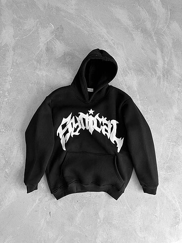 Oversize Taş Detaylı Üç İplik Sweatshirt