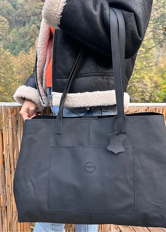 Hakiki deri çanta - Görsel 2