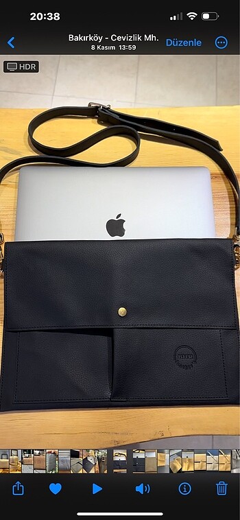 MacBook 13 inç deri çantalar - Görsel 3