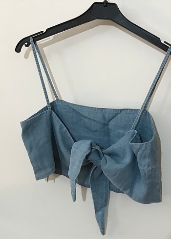 s Beden Wrangler Açık Mavi Denim İnce Gri Askılı Üst