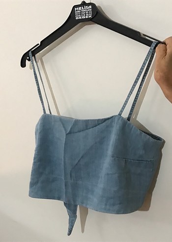 s Beden mavi Renk Wrangler Açık Mavi Denim İnce Gri Askılı Üst