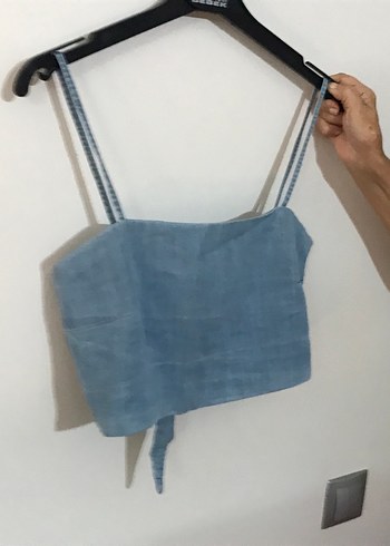 Wrangler Açık Mavi Denim İnce Gri Askılı Üst