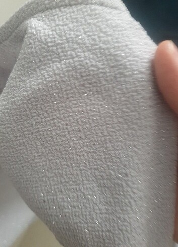 Gri simli elbise - Görsel 5