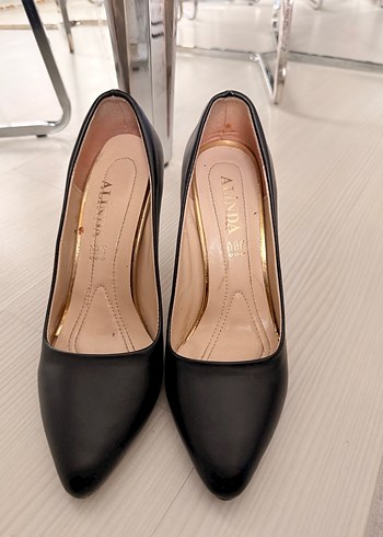 Siyah  Stiletto Topuklu Kadın Ayakkabı - Görsel 2