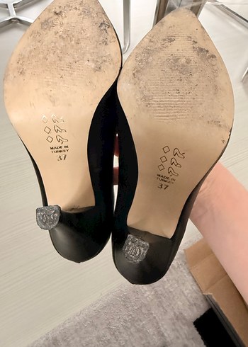 Siyah  Stiletto Topuklu Kadın Ayakkabı - Görsel 6