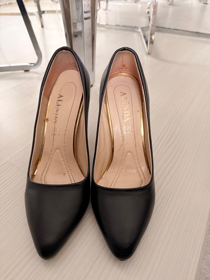 Siyah  Stiletto Topuklu Kadın Ayakkabı - Görsel 2