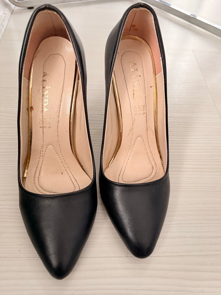 Siyah  Stiletto Topuklu Kadın Ayakkabı - Görsel 5