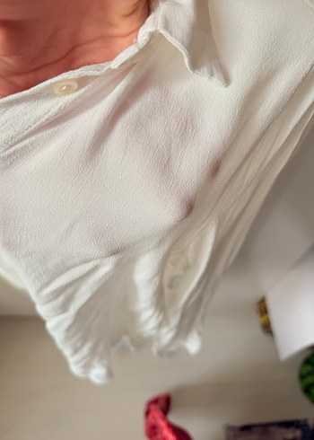 Beyaz Uzun Kollu beyaz gömlek - Görsel 6