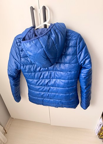 Defacto Mavi Fermuarlı Kadın şişme mont - Görsel 7