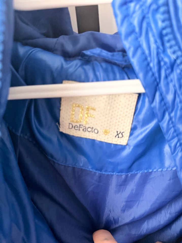 Defacto Mavi Fermuarlı Kadın şişme mont - Görsel 4