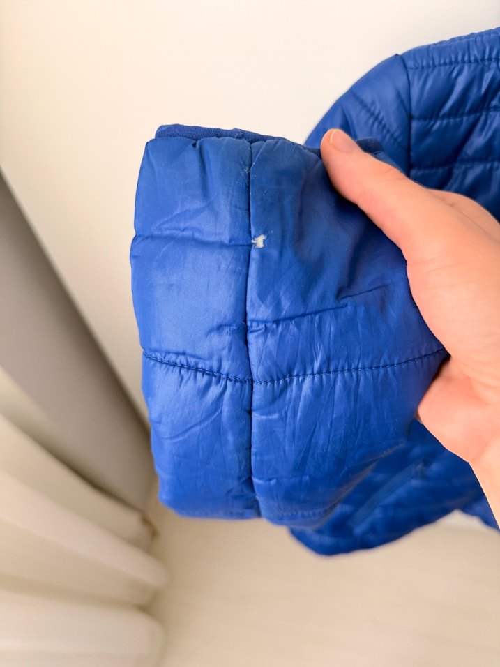 Defacto Mavi Fermuarlı Kadın şişme mont - Görsel 5