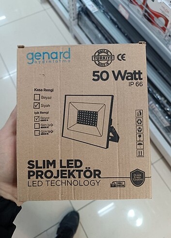 Diğer Genard Slim Led Projektör - 50W