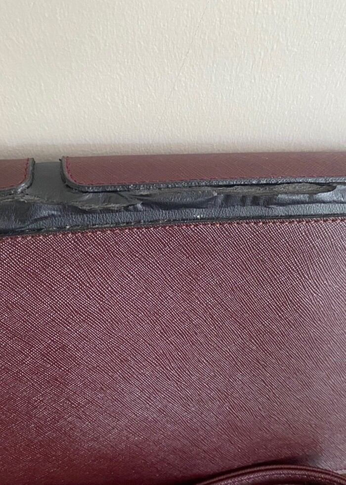 Bordo-siyah portföy çanta - Görsel 5