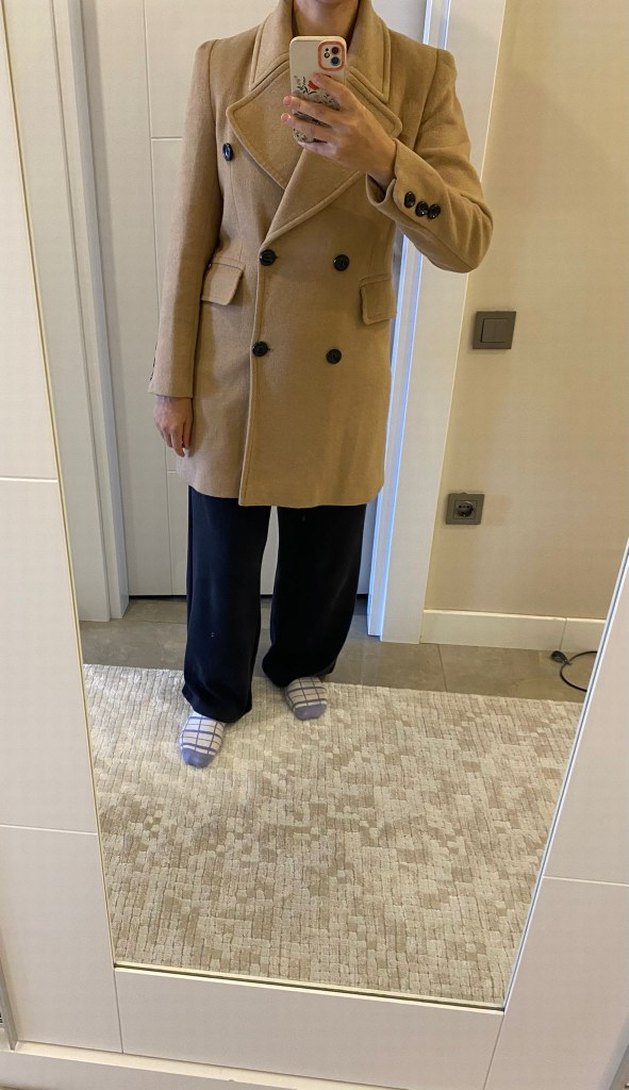 Stradivarius yün kaban - Görsel 5