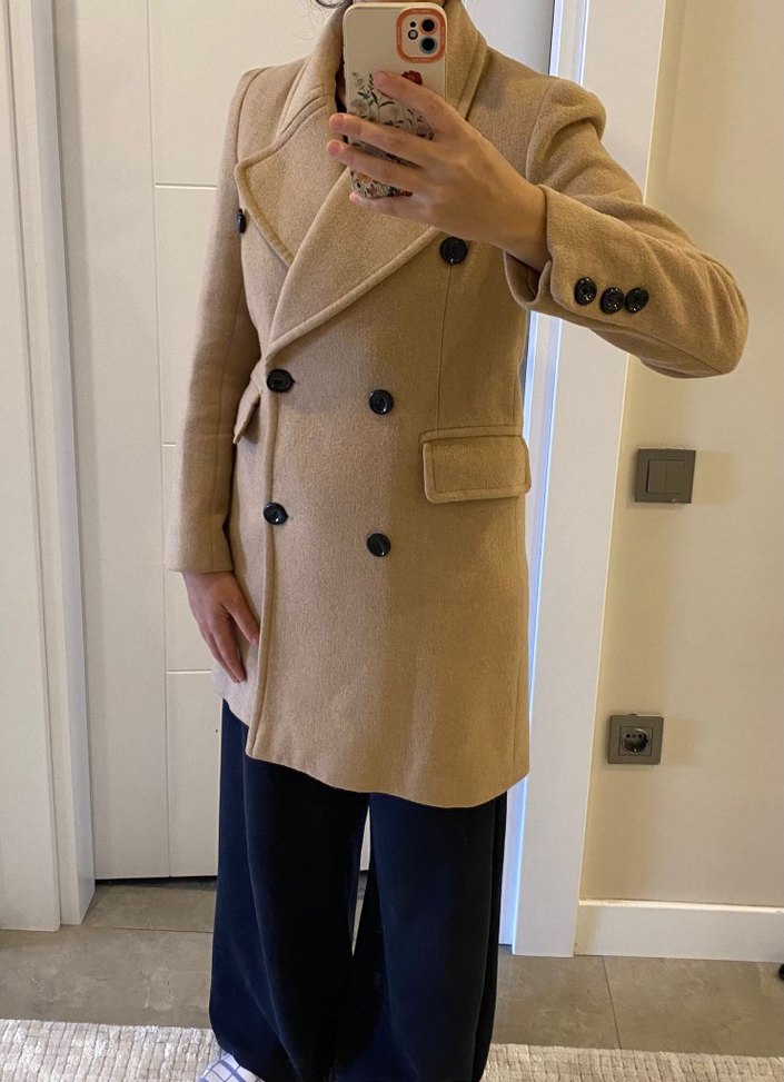 Stradivarius yün kaban - Görsel 4