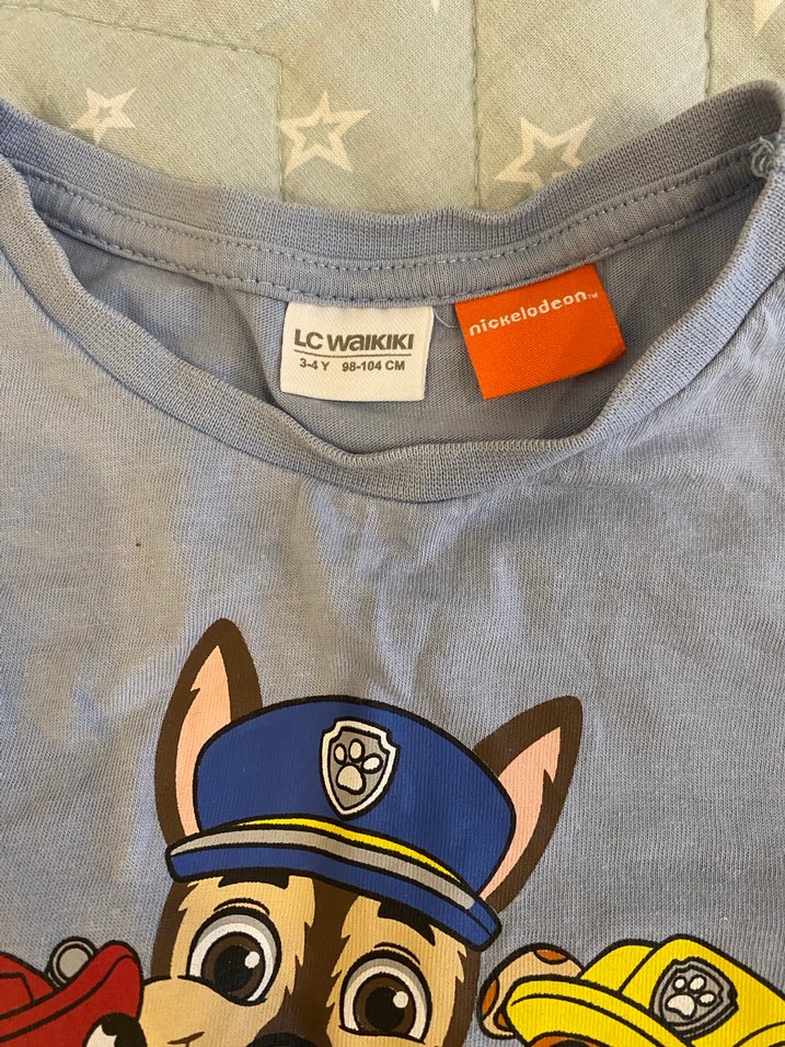 Paw petrol baskılı mavi Erkek Çocuk Pijama Takımı - Görsel 2