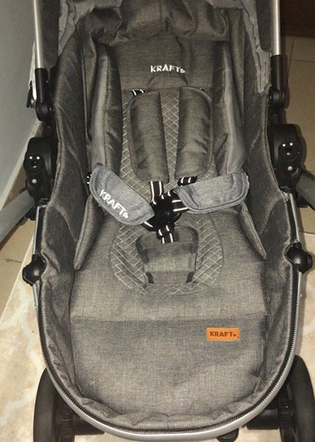 Kraft pusetli Gri Bebek Arabası - Görsel 3