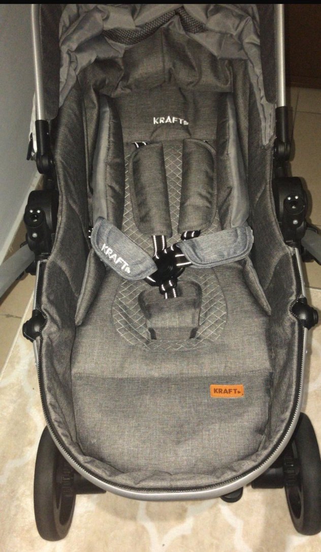 Kraft pusetli Gri Bebek Arabası - Görsel 3
