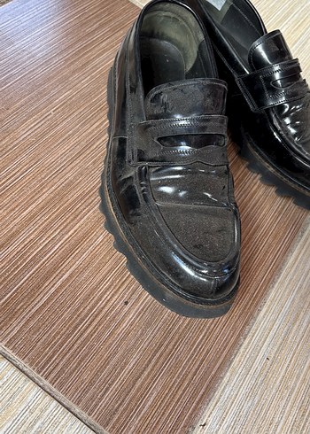 41 Beden Siyah Parlak Tokalı Erkek Loafer Ayakkabı