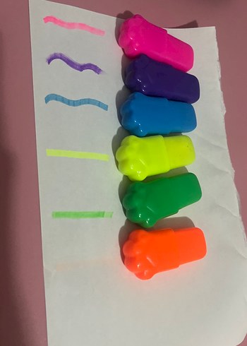 Renkli Mini Fosforlu Kalem Seti - Görsel 4