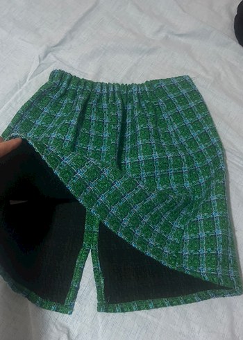 Yeşil Örme Mini Etek - Görsel 3