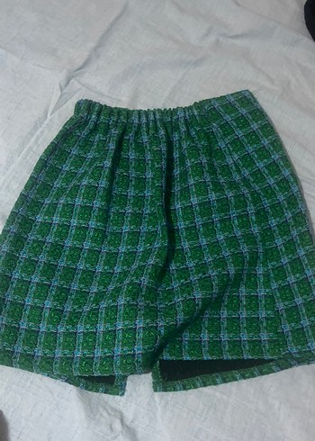 Yeşil Örme Mini Etek - Görsel 4