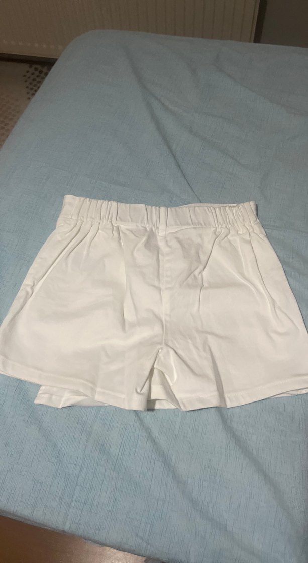 Beyaz Midi şort kız çocuk - Görsel 3