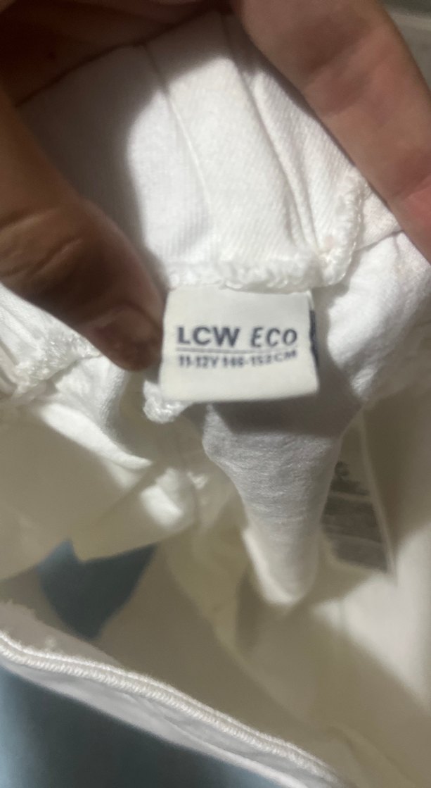 Beyaz Midi şort kız çocuk - Görsel 4