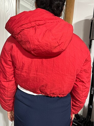 xs Beden kırmızı Renk Kısa mont