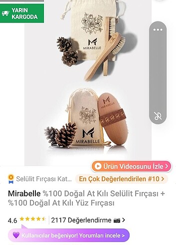 Diğer Mirabelle yüzde yüz doğal at kılı fırça