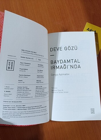  Beden Renk Cengiz Aytmatov, Deve Gözü. Ürün Sıfır