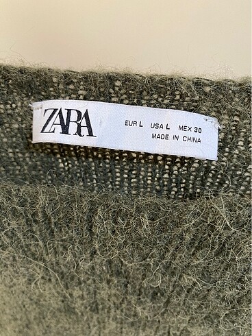 l Beden haki Renk Zara crop triko L beden