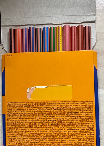  BIC Çizgili 12 Renkli Kuruboya