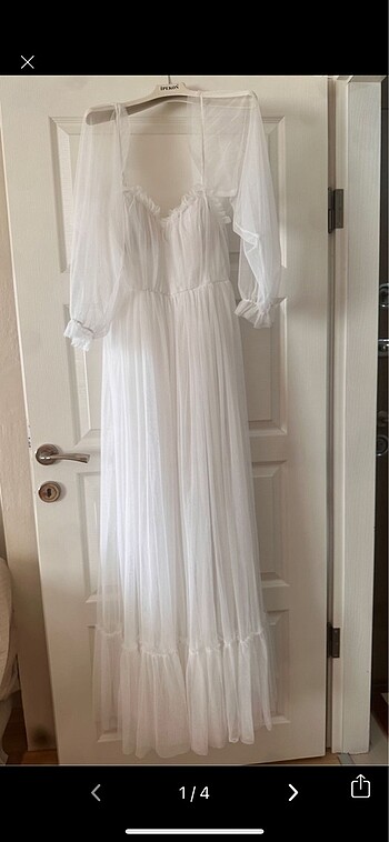 DIŞ ÇEKİM ELBİSESİ BEYAZ - Görsel 2