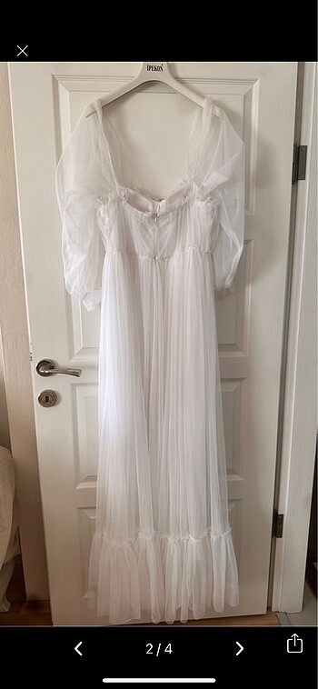 DIŞ ÇEKİM ELBİSESİ BEYAZ - Görsel 3