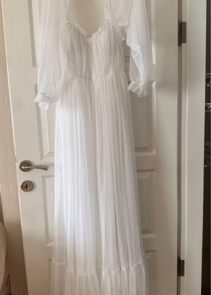 DIŞ ÇEKİM ELBİSESİ BEYAZ - Görsel 2