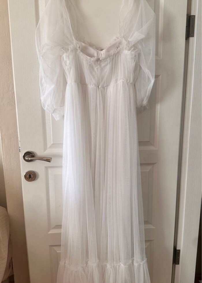 DIŞ ÇEKİM ELBİSESİ BEYAZ - Görsel 3