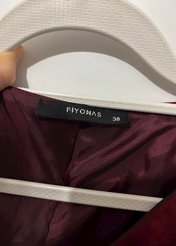 Bordo Drapeli Midi Ofis Elbisesi - Görsel 6