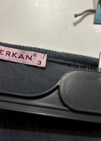 Düğmeli Gri Hamile Keten Uzun Kollu Kazak - Görsel 4