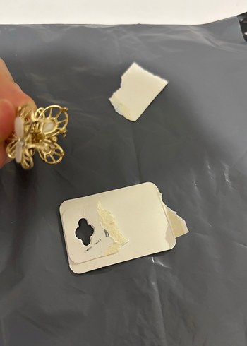 Altın Renk kelebek Detaylı Mini Toka - Görsel 4