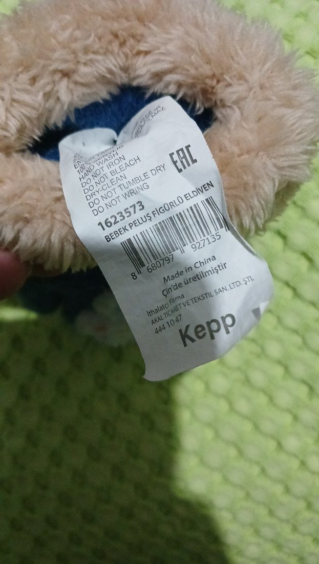 Peluş Mavi Eldiven - Görsel 3